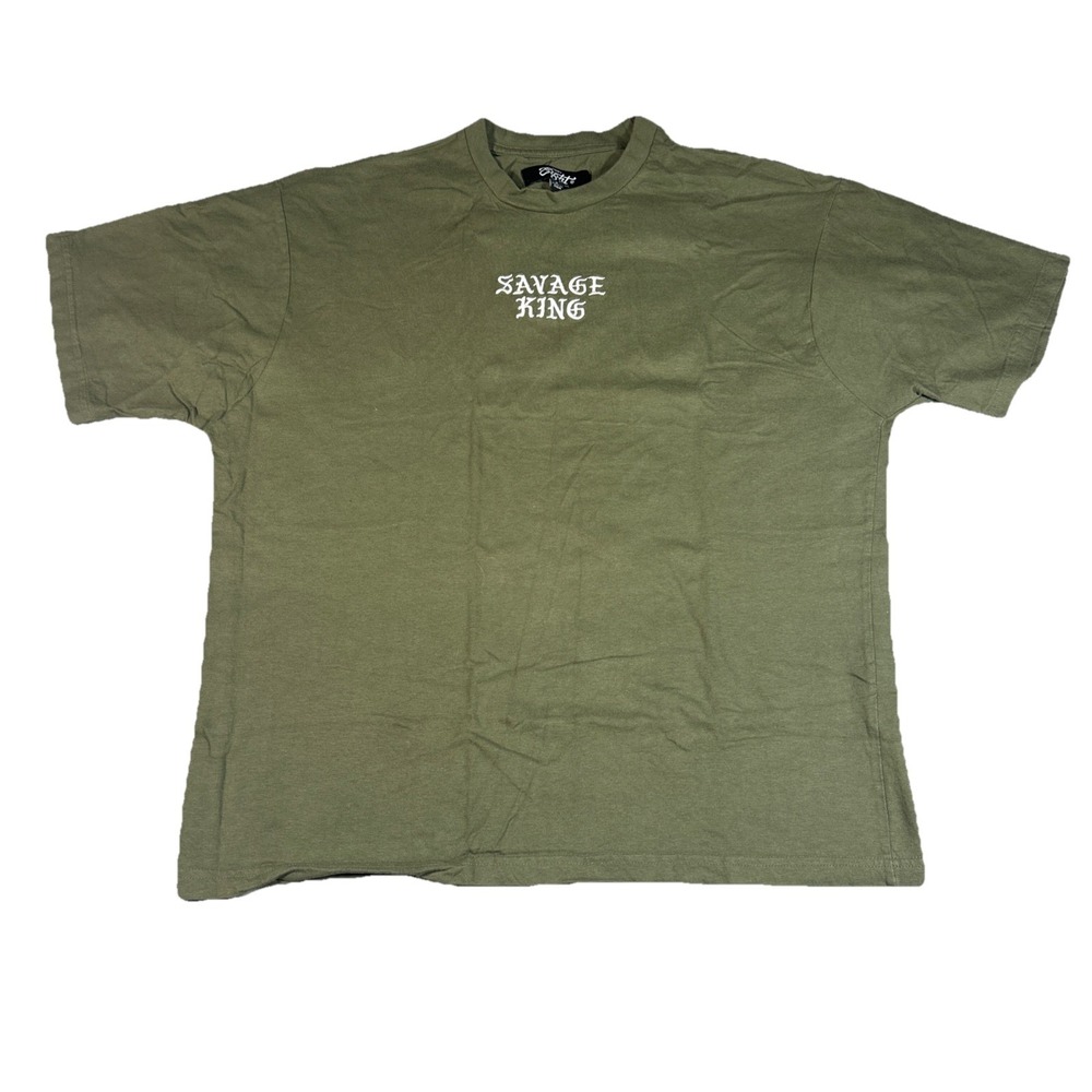 Eighty Eight Green Savage King T-Shirt Mens Small Regular Fit Streetwear Tee